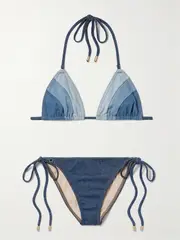 [Zimmermann] Zimmermann - Tallow Denim Triangle Bikini - Light denim - 1 1 Blue