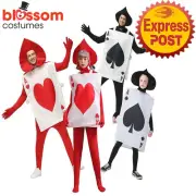 N1058 Adult Kids Ace of Spades Heart Card Costume Alice in Wonderland Book Week