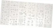 ABOOFAN Diy Halloween Manicure 6pcs Nail Art Plates Stamping Stencils for Nail Salon at Home
