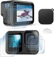 [FiTSTILL] [10Pcs] LCD Screen Protector Appliable for Go Pro Hero 13 Black,Tempered Glass Screen Cover Only for Hero 13 Black Action Camera Accessories,Ultra HD 9H Hardness,Scratch Resistant