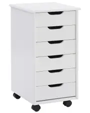Linon Rudy Rolling 6 Drawer Cart