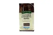 Oakwood Leather & Synthetic Wipes 20 Pack Extra Large Thick Quality Conditioning