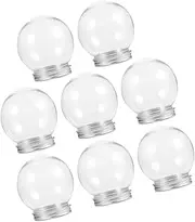 Ipetboom 8pcs DIY Water Globes for Christmas Crafts Clear Empty Snow Globes Durable Candy Jars with Lids Easy to Operate Clean for All Skill Levels