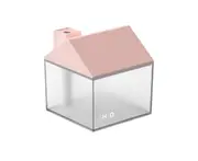 Creative USB Rechargeable 3 In 1 Colorful Night Light Fan Humidifier with 250 Ml Small House Sprayer-Black