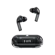 True Wireless Bluetooth Earphones In-ear Transparent Case LED Display Hearing Aid Mini Headphones Earbuds -Black