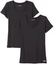 [Amazon Essentials] Women's Tech Stretch Short-Sleeve V-Neck T-Shirt