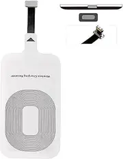 Universal Qi Wireless Charging Receiver for iPhone - Thin Fast Charger Coil Pad - USB Lightning Adapter for iPhone Lighting Phones