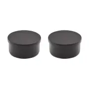 2" Dia. Matte Black Flat End Cap for 2" O.D. Rail Tubing - 2 Pack