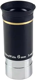 1.25" 31.7mm Eyepiece Lens 66 Degree Ultra-Wide Angle 6/9/15/20mm Multi-Coated for 1.25inch Telescope(6mm)