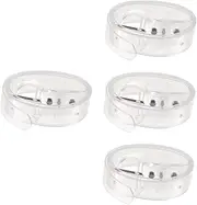[Ipetboom] Transparent Belt Reversible Belt Women Belt Sash Silver Transparent Waist Strap Perspex Ladies Stretchy Wide Elastic Stretch Waist Belt Clear Belt Buckle Dress for Women
