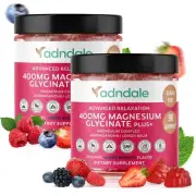 180 CT Calm Magnesium Glycinate Gummies 400 mg/Serv - with Ashwagandha Magnes...