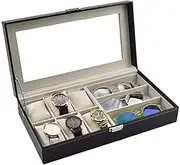 Jewelry Box- Box Organizer Classic Jewelry Display Case Holder - Storage Tray with Buckle Closure, Large FANDIAO