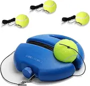 Portable Tennis Rebounder with 3 Long Rope Balls – Elastic Solo Trainer Rebound Ball for Beginners Tennis Training Equipment & Practice Tool for Solo Drills (Blue,3 Balls)
