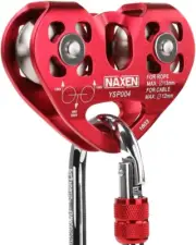 Zip Line Pulley Tandem Speed Dual Trolley with 25Kn Carabiner