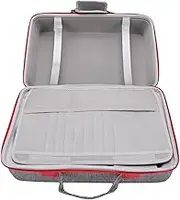 Console Hard Shell Carrying Case, Portable Travel Case for PS, with Elastic Band Design, Large Capacity, Protective Bag for Headset Vertical Base USB Cables (Grey)