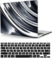 Compatible with MacBook Pro 16 inch Case with Touch ID 2021/2023 Release Model M1 A2485/A2780 M2 Pro/Max Chip, Plastic Protective Matt Durable Hard Shell Case Cover & Keyboard Cover, Silver