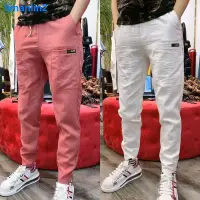 在飛比找蝦皮購物優惠-現貨速發#男生衣著#休閒褲 夏季薄款休閒褲男寬鬆潮流百搭運動