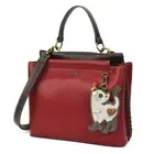 NEW Chala Converts Satchel Crossbody Tote Burgundy Red SLIM CAT Coin Purse Vegan