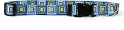 Yellow Dog Design Blue Blocks Dog Collar Fits Neck 14 to 20"/4" Wide, Medium 3/4" Wide
