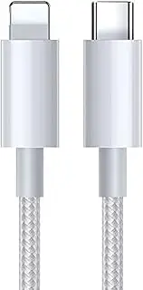 Joyroom JR-1024M5 Type-C to Lightning PD Braided Fast Charging Cable, 1 Meter Length, Grey