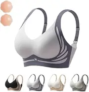 [hwqsad] Vianys Bra,Vianys Wireless Push Up Bra,Vianys Vianys Push Up Bra,Soft Comfortable Anti Sagging Everyday Bras