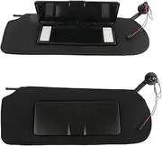 Car Front Sunvisor Sun Visors with Mirrors & LED Lights Compatible for Chevrolet Corvette C5 1997-2004 10442033 10442034