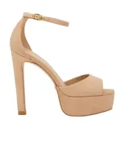 platform suede sandals 39.5,39 Nude