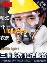 在飛比找樂天市場購物網優惠-3M防毒面具噴漆專用打農藥呼吸防護面罩全臉6200防化工業粉