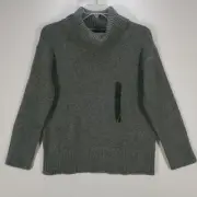 Banana Republic Womens Sweater Small Gray High Collar Soft Classic Wool Alpaca