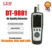 CEM DT-9881 6ch Air Particle Counter Temperature Humidity HCHO CO Gas Detecter