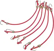 OSALADI 6Pcs Heavy Duty Adjustable Elastic Bungee Cords with Metal Hooks for Secure Package Fastening Versatile Rubber Straps for Camping Cargo and Luggage Transport