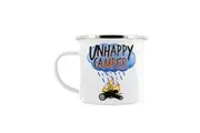 Grindstore Unhappy Camper Enamel Mug (White) (One Size)