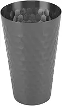 Stainless Steel Hammered Moscow Mule Mug, Beer Tumbler for Bar Home, Black Plating, Multipurpose Cocktail Mixing Cup (Black Plating)