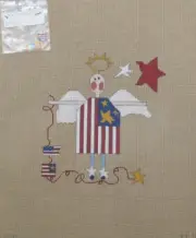 Sandy Jenkins Old Glory with Charms Handpainted Needlepoint Canvas