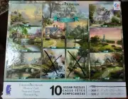 Thomas Kinkade Boxed 8 Puzzles 6 Sealed/ 4/300 Pc &4/500 Pc Puzzles CEACO 2011