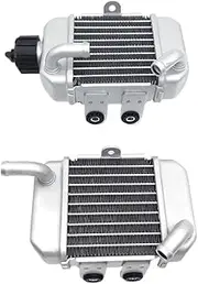 Engine Radiator Fit for SX50 2002-2008 Engine Radiator Cooling Water Tank Cooler Accessories 2-Stroke Pit Dirt Bike Motocross Parts Radiator Grille