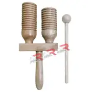 Agogo Bell Percussion Traditional African Tapered Handle Easy Grip Double Tone