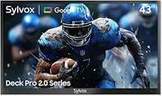 SYLVOX Outdoor TV 43 inch Waterproof Smart TV 4K HDR 10 Weatherproof 1000nits Voice Assistant Remote for Partial Sun Area(Deck Pro 2.0, Latest Model)