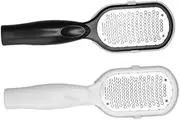 2pcs Stainless Steel Pedicure Rasp File Double Sided Foot Scraper for Callus Removal Comfortable Grip for Home and Professional Use Random Color Foot Care Tool Random Color