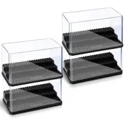 Medium-Sized Miniature Display Case for Figures, 4 Pack Building Block Displa...