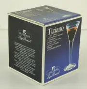 MODERN Barware TIZIANO 4PC Lot Stemware Crystal Liquor Glasses Luigi Bormiolo