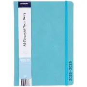 J.Burrows A5 Day to Page PU FY25/26 Diary Teal