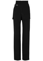 Paris Georgia Apron Layered Slim-leg Trousers - Black - L (UK14 / L) L (UK14 / L)