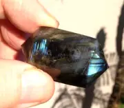 LABRADORITE POLISHED DOUBLE TERMINATED HEXAGON 43 X21 MM