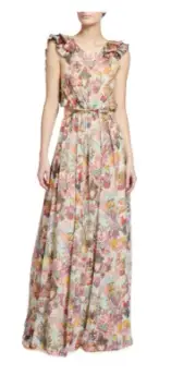 Zimmermann Ruffle Dress Maxi flaming hearts AU 3 USA 8/10 $1650