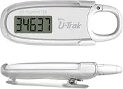 U-Trak 3D Pedometer for Walking with Removable Clip and Carabiner Simple Step Counter for Walking Accurate Clip On Step Tracker for Men Women Kids