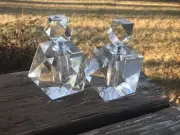 Vintage Oleg Cassini Crystal Perfume bottles Crystal Stoppers signed lot 2