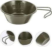 Stainless Steel Camping Bowl with Handle Portable Instant Noodles Cup for Outdoor Activities Durable and Break Resistant Design for Hiking Backpacking and Picnics