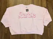 Grayson Threads Women's Plus Size 2X Barbrie Logo Graphic Sweatshirt Pink
