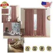 Luxury Velvet Light Blocking Window Drapes in Wild Rose | 96" Length, Set of 2